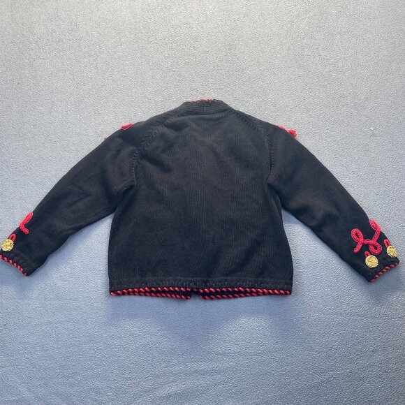 Vtg 1993 Michael Simon Nutcracker Cardigan Sweater Hand Beaded Intricate Sz 1 - Picture 2 of 15